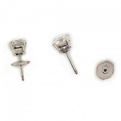 Brilliant Cut Diamond Stud Earrings, 2.80 carat total