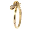 Antique Victorian Diamond, Ruby and 18ct Yellow Gold Snake Bangle Bracelet; twelve rose-cut diamond set head, with ruby set eyes, Circa 1880