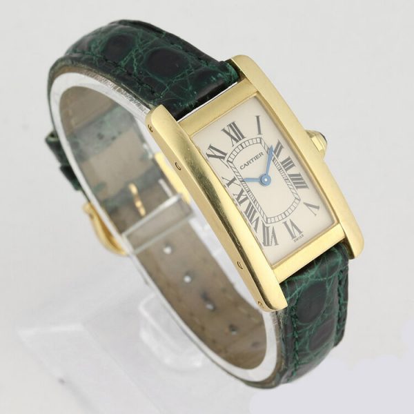 Cartier Tank Americaine 18ct Yellow Gold Ladies Watch