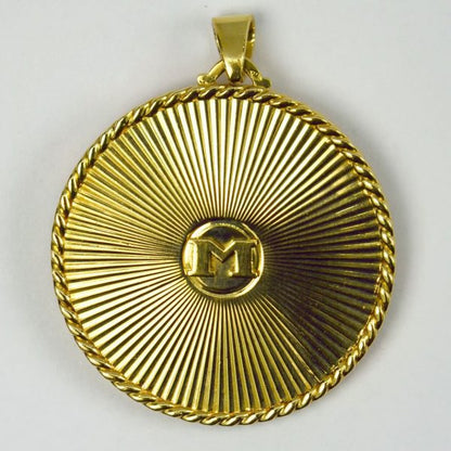 French 18ct Yellow Gold Zodiac Leo Pendant Charm