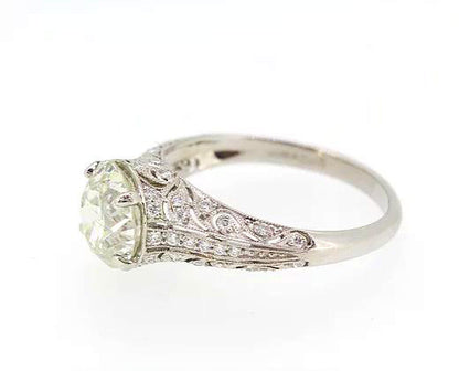 Vintage Diamond Solitaire Engagement Ring, 1.90 carats, Platinum