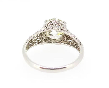 Vintage Diamond Solitaire Engagement Ring, 1.90 carats, Platinum