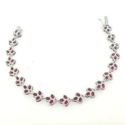 Ruby Cluster and Diamond Bracelet, 11.71 carats
