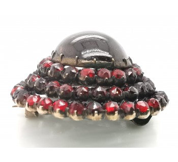 Antique Bohemian Garnet Brooch, Circa 1900