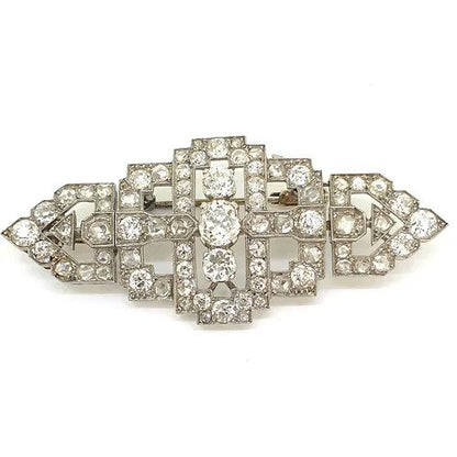 Antique 5ct Diamond Brooch come Jabot Pin