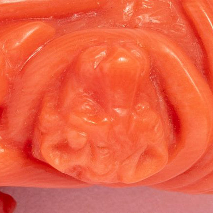 Georgian Antique Italian Carved Coral Link Bracelet, Mid 19th century Circa 1840-1860