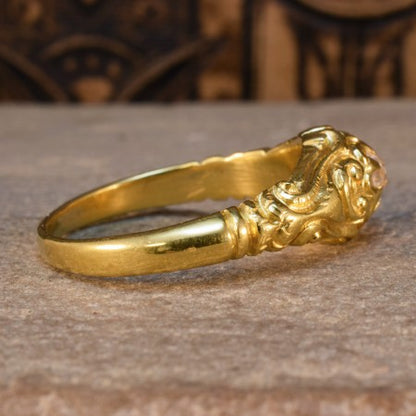 Antique Victorian Old Cut Diamond Gypsy Ring, 0.40ct, 18ct Yellow Gold