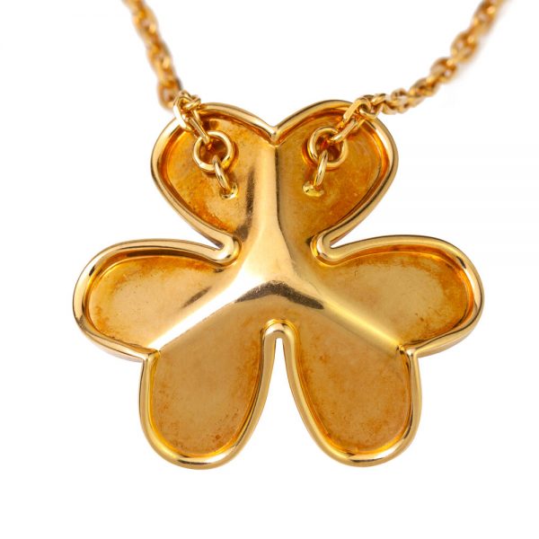 Van Cleef and Arpels Diamond and 18ct Yellow Gold Flower Necklace