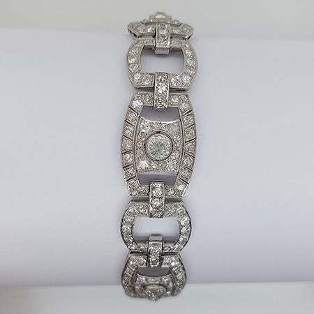 Art Deco Diamond Bracelet, 12 carat total