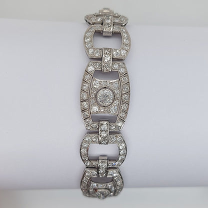 Art Deco Diamond Bracelet, 12 carat total