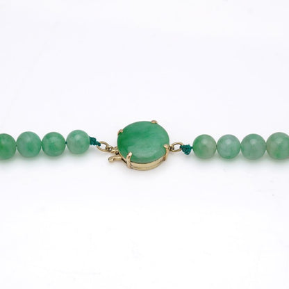 Certified Natural A Grade Jadeite Jade Beaded Necklace