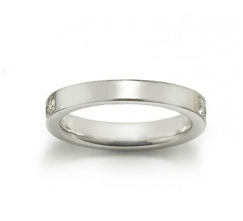 1.04ct Diamond and 18ct White Gold Half Eternity Band Ring