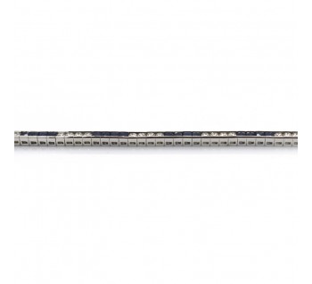Sapphire, Diamond and Platinum Line Bracelet, 5.49 carat total