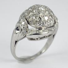 Vintage Diamond and Platinum Domed Cocktail Ring, 3.72 carats