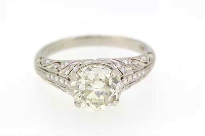 Vintage Diamond Solitaire Engagement Ring, 1.90 carats, Platinum