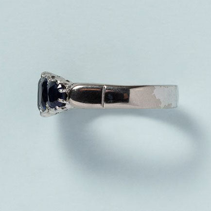 3.30ct Cushion Cut Natural Sapphire Five Stone Ring with Diamonds