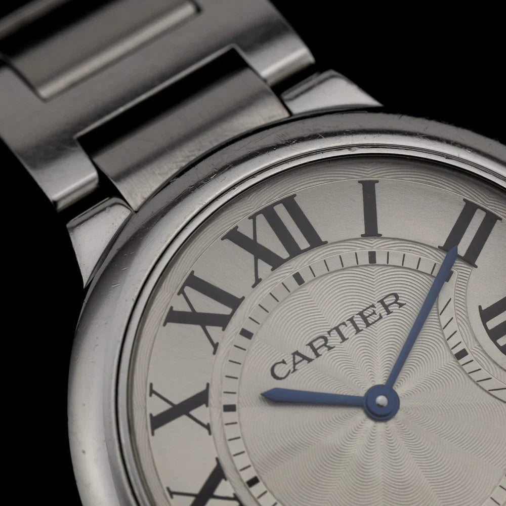 Cartier Ballon Bleu W69011Z4 Stainless Steel 36mm Quartz Watch, Box and Papers