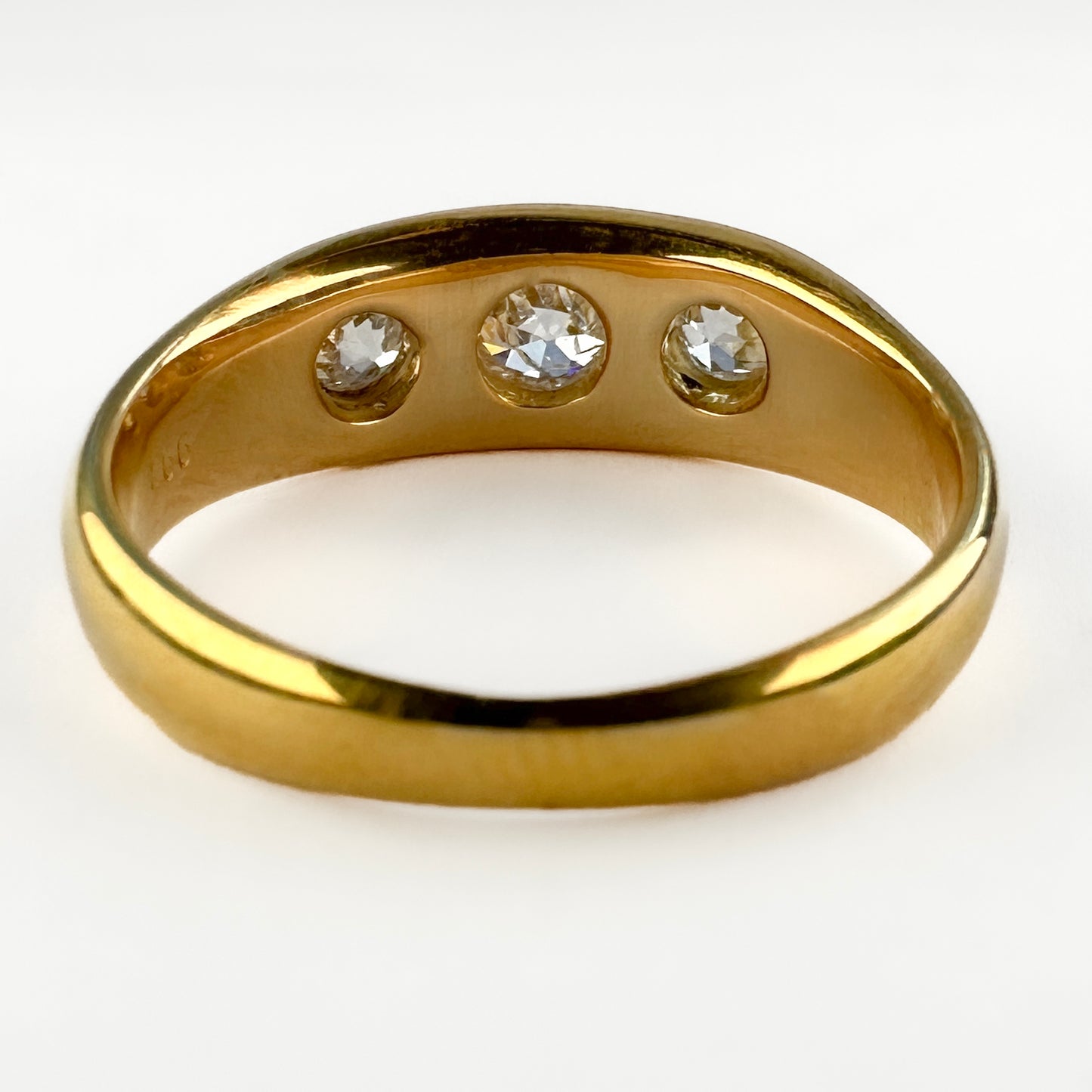 Antique Diamond Three Stone Gypsy Ring