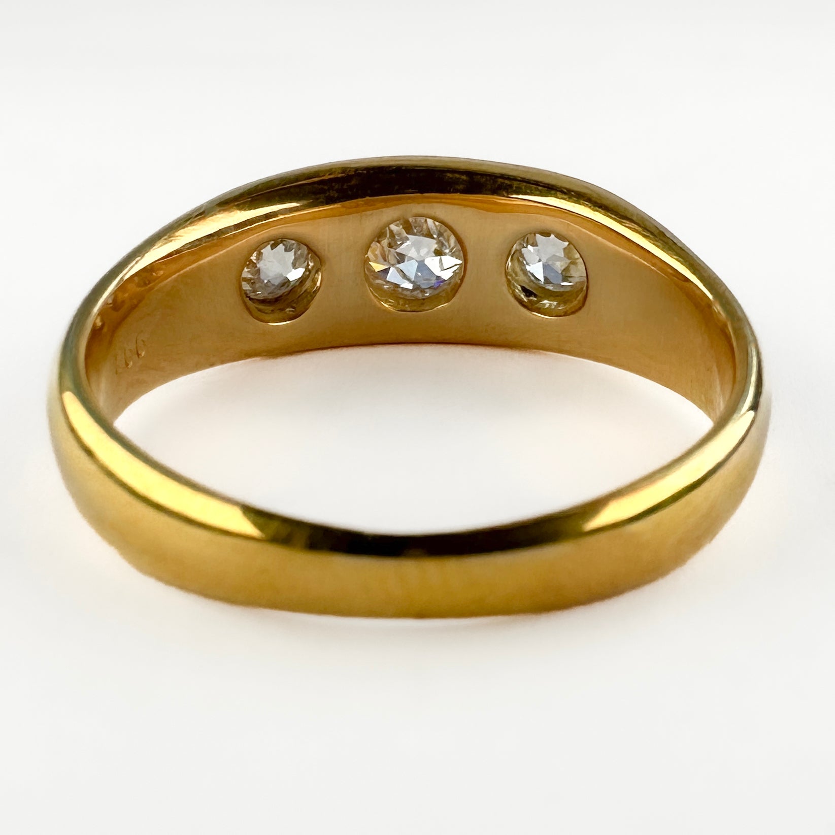 Antique Diamond Three Stone Gypsy Ring