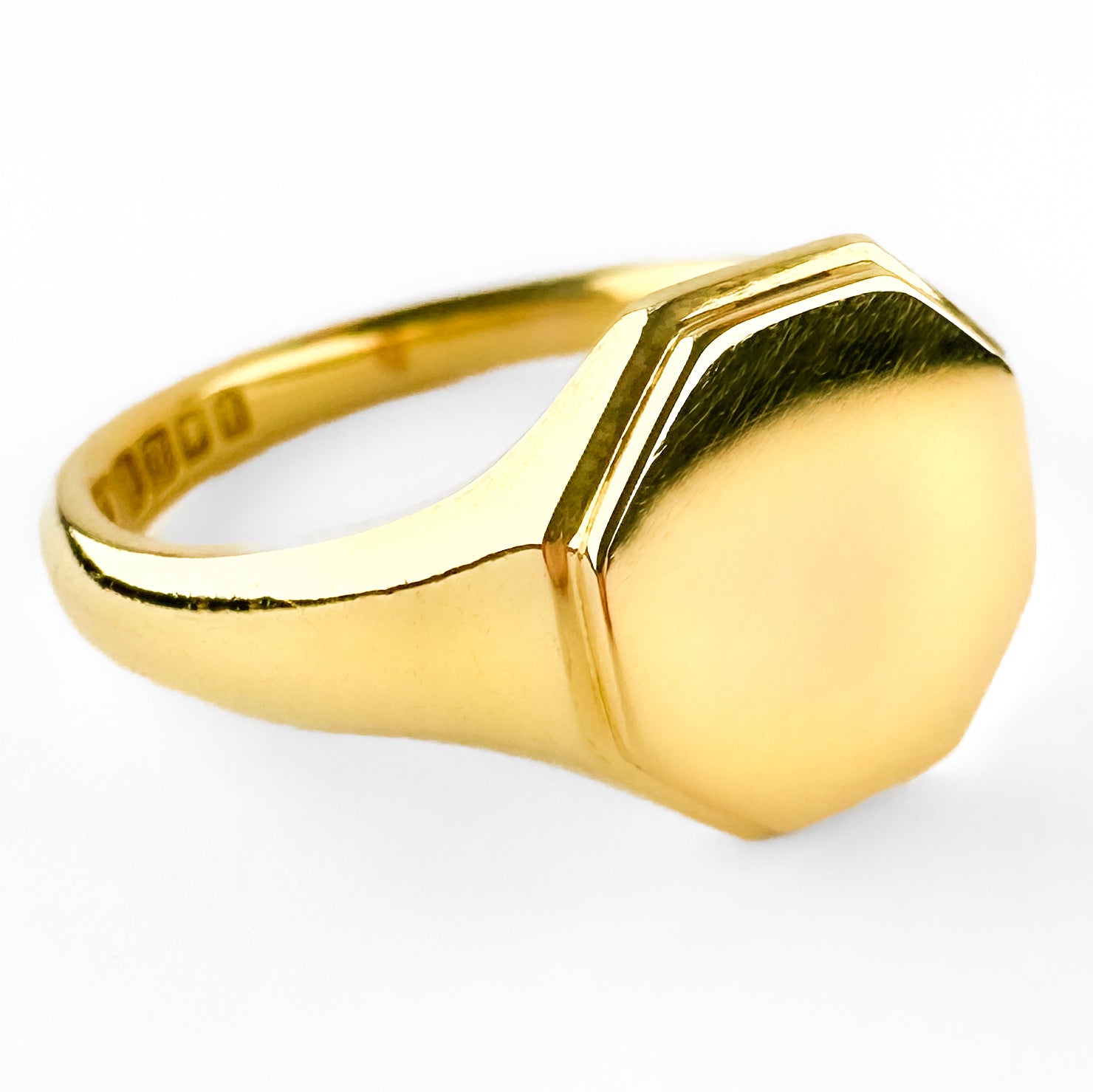 Art Deco 18ct Yellow Gold Octagonal Signet Ring, Circa 1923