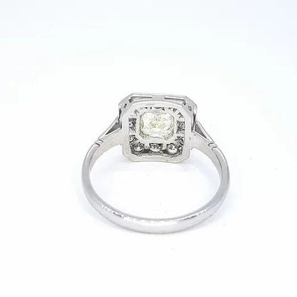 1.03ct Radiant Cut Diamond Cluster Ring in 18ct White Gold