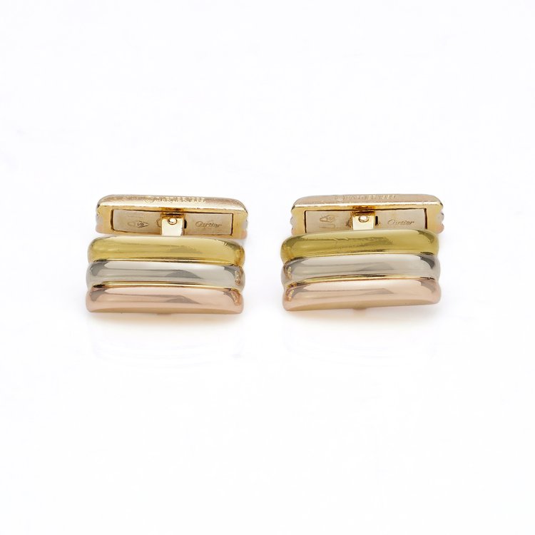 Vintage Cartier Trinity 18ct Gold Cufflinks in Original Box
