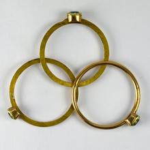 Antique Emerald Gimmel Fede Trinity Ring, 18ct yellow gold, Circa 1809-1819