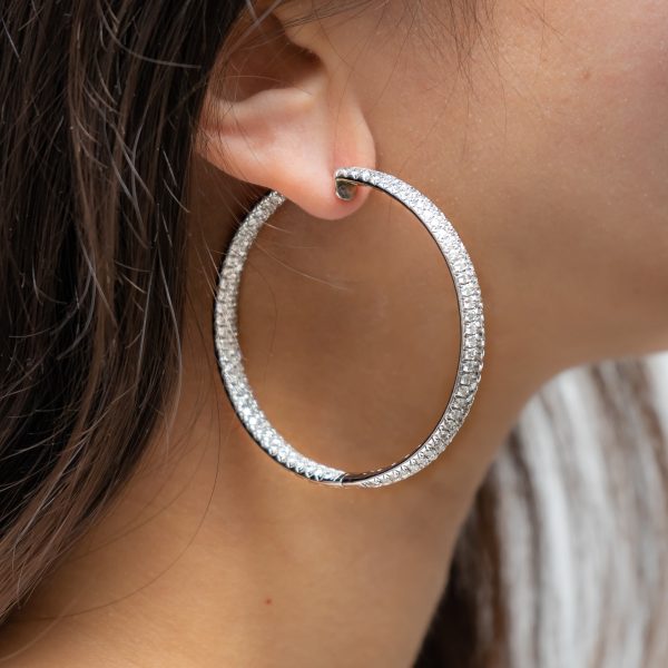 Diamond Gold Hoop Earrings