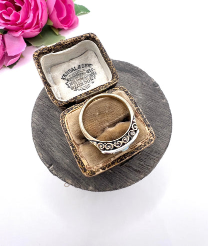 Antique 18 Carat Gold ADORE Amethyst, Diamond, Opal, Ruby and Emerald Acrostic Ring