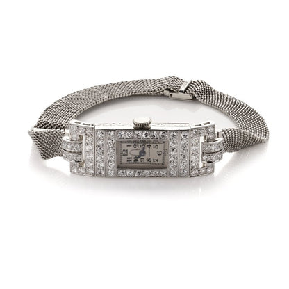 Antique Vacheron Constantin 3.60ct Diamond Cocktail Watch in Platinum