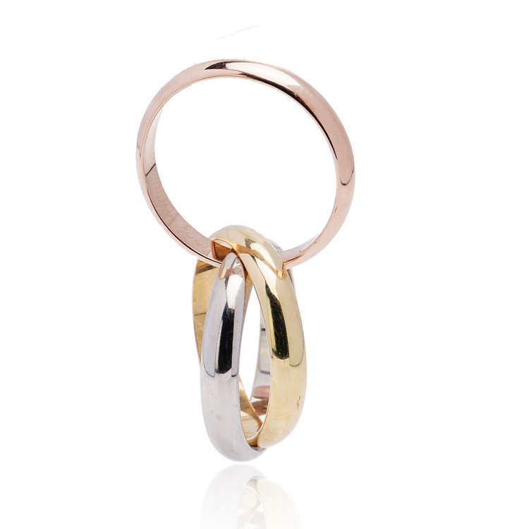 Cartier Trinity Tri Colour 18ct Gold Ring