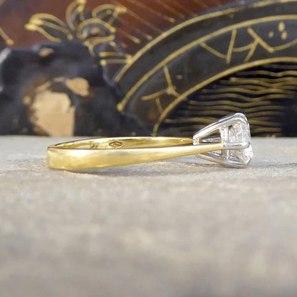 Vintage 1.15ct Diamond Solitaire Engagement Ring in 18ct Yellow Gold