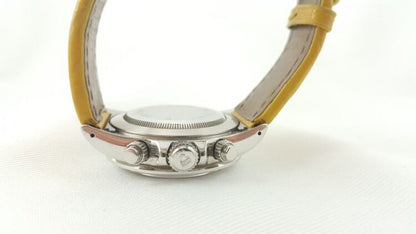 Tudor Prince Date 79280 Chronograph Automatic Wristwatch with Yellow Dial and Rolex Service Papers