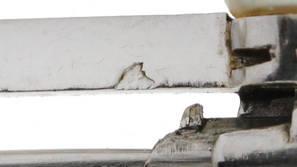 Boucheron Art Deco Platinum Bar Brooch set with five natural freshwater pearls. Made in France, Circa 1920s