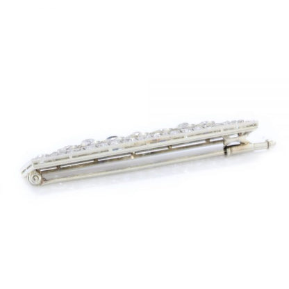 Art Deco Old Cut Diamond, Sapphire and Platinum Brooch