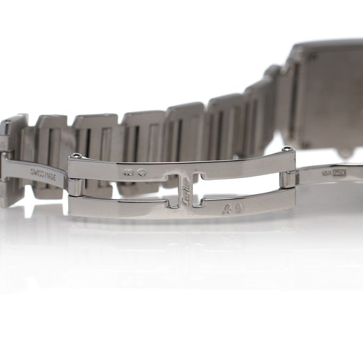 Cartier Tank Francaise 18ct White Gold Watch with Diamonds, Cartier Box