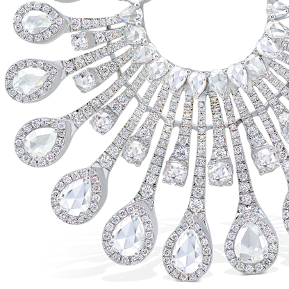 Rose Cut Diamond Earrings, 7.38 carats