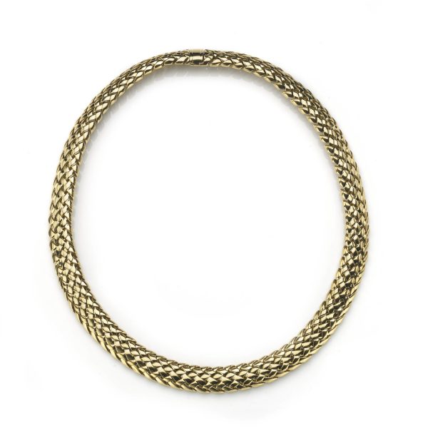 Vintage Tiffany and Co. Gold Weave Necklace