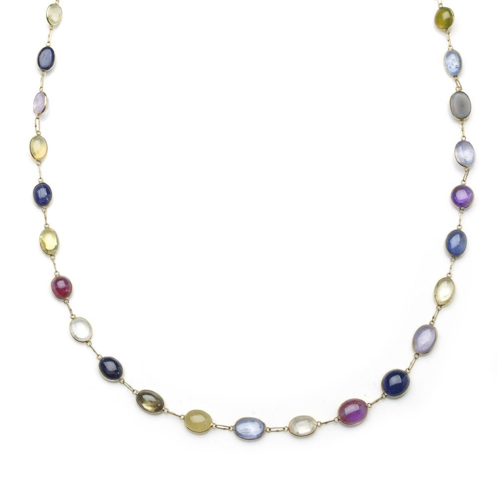 Cabochon Sapphire Necklace