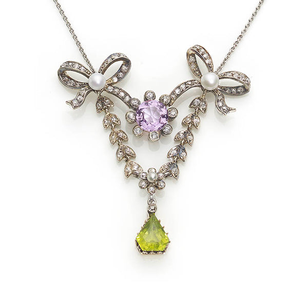 Antique Edwardian Suffragette Swag Pendant