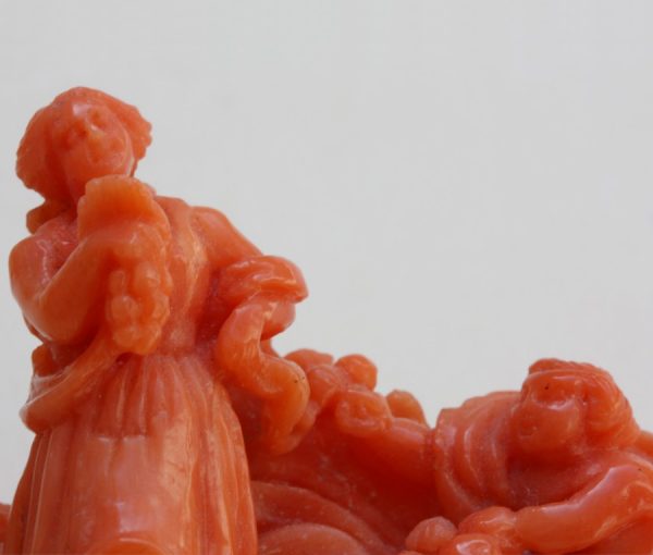 18th Century Carved Coral Brooch, Italian