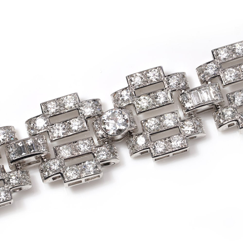 Vintage 1940s Diamond Bracelet, 12.74 carat total
