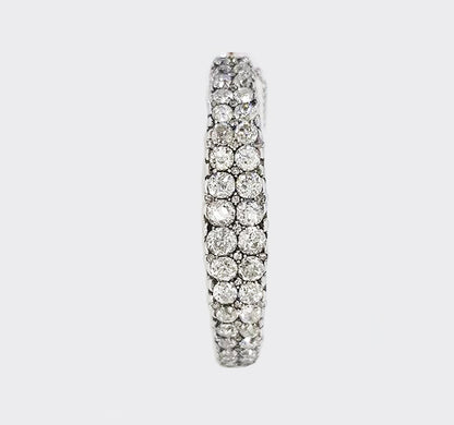 Old Cut Diamond Bangle / Mini Tiara, 11.00 carats, in 18ct white gold