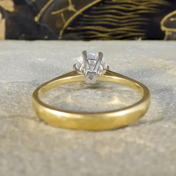 Vintage 1.15ct Diamond Solitaire Engagement Ring in 18ct Yellow Gold
