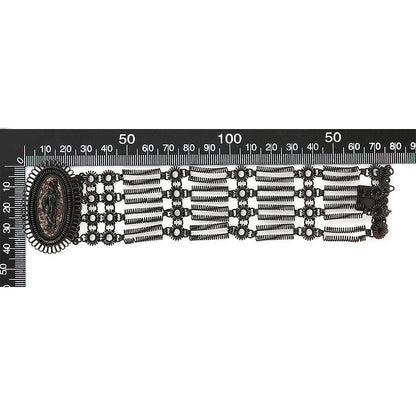 Antique Georgian Berlin Iron Work Bracelet, rare 19th century Berlin cast iron work bracelet with central knight cameo panel. Circa 1820