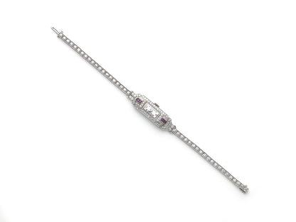 Art Deco Ruby and Diamond Cocktail Watch