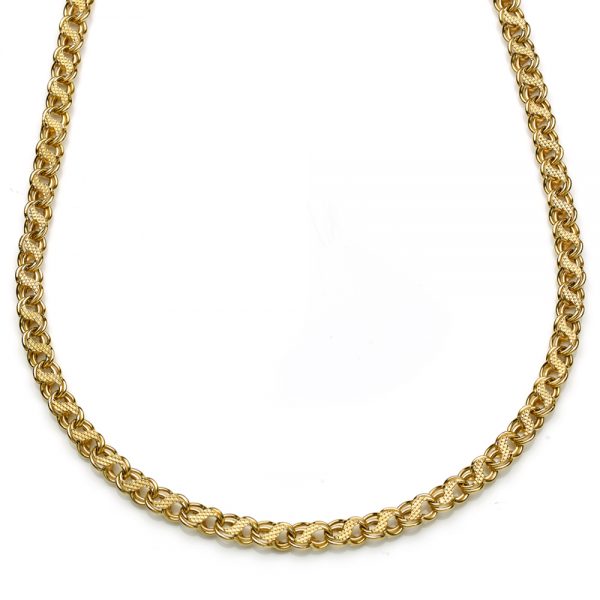 Vintage Fancy Link Gold Necklace