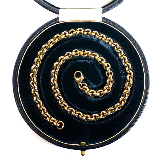 Vintage 9ct Gold Belcher Link Chain Necklace