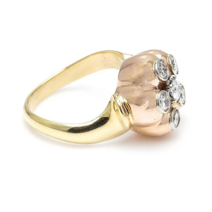 Vintage Boucheron Diamond Cluster Ring in 18ct Bi Colour Gold
