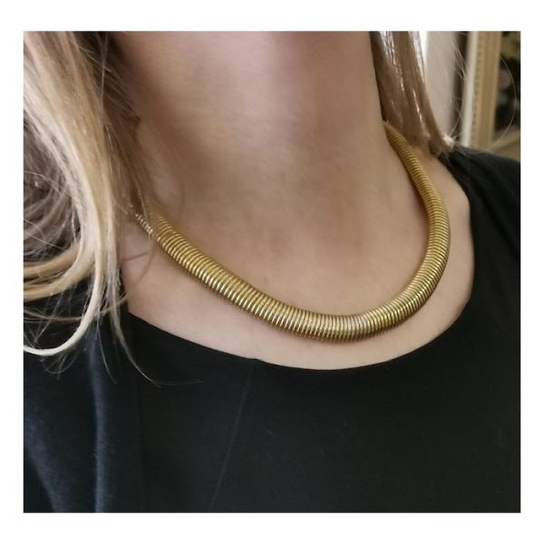 Vintage 1950s 18ct Yellow Gold Flexible Collar Necklace